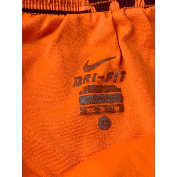 Nike Dri - Fit Purple & Orange Striped & Polka Dot Active Wear Shorts Women's XS - Picture 10 of 11